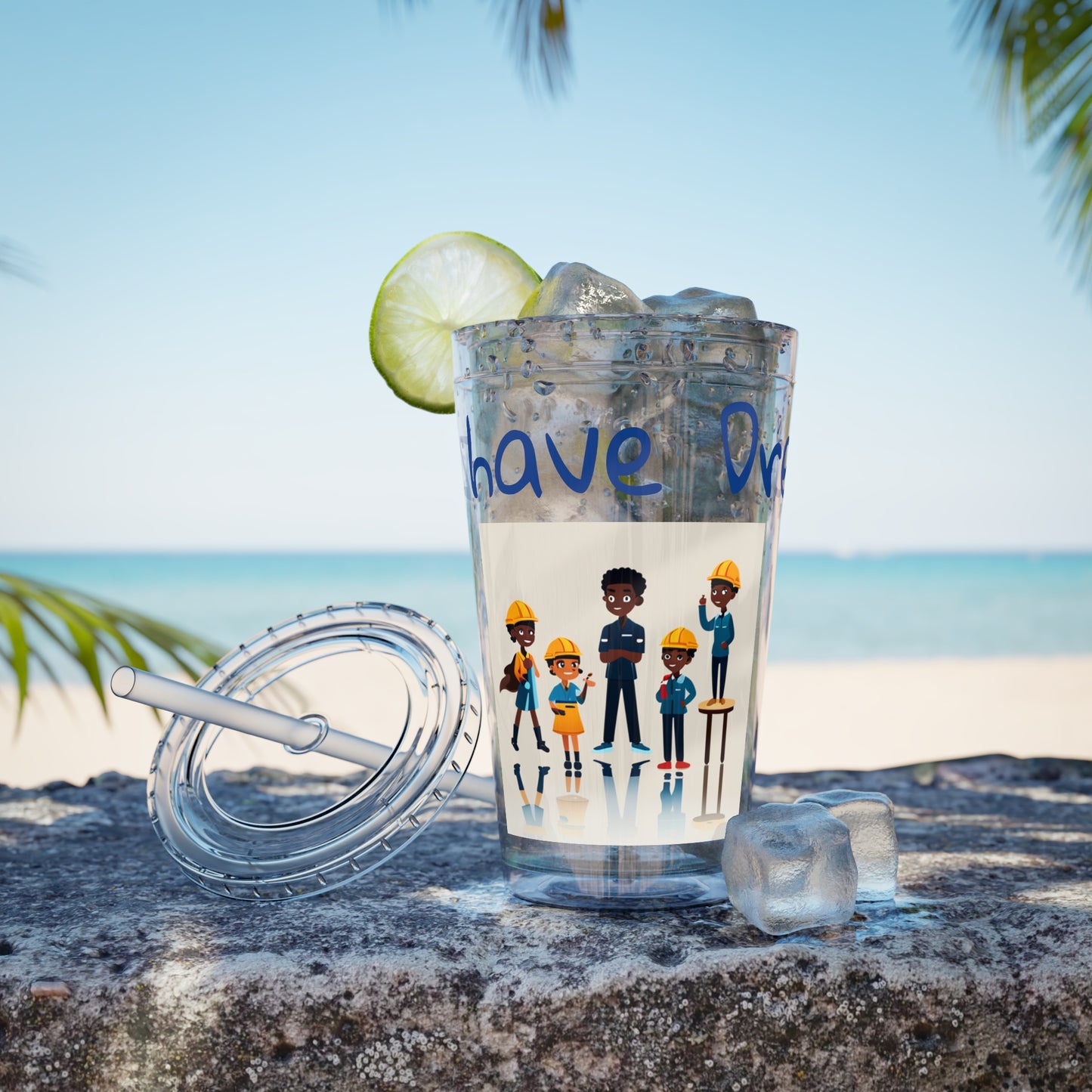 Sunsplash Tumbler with Straw, 16oz
