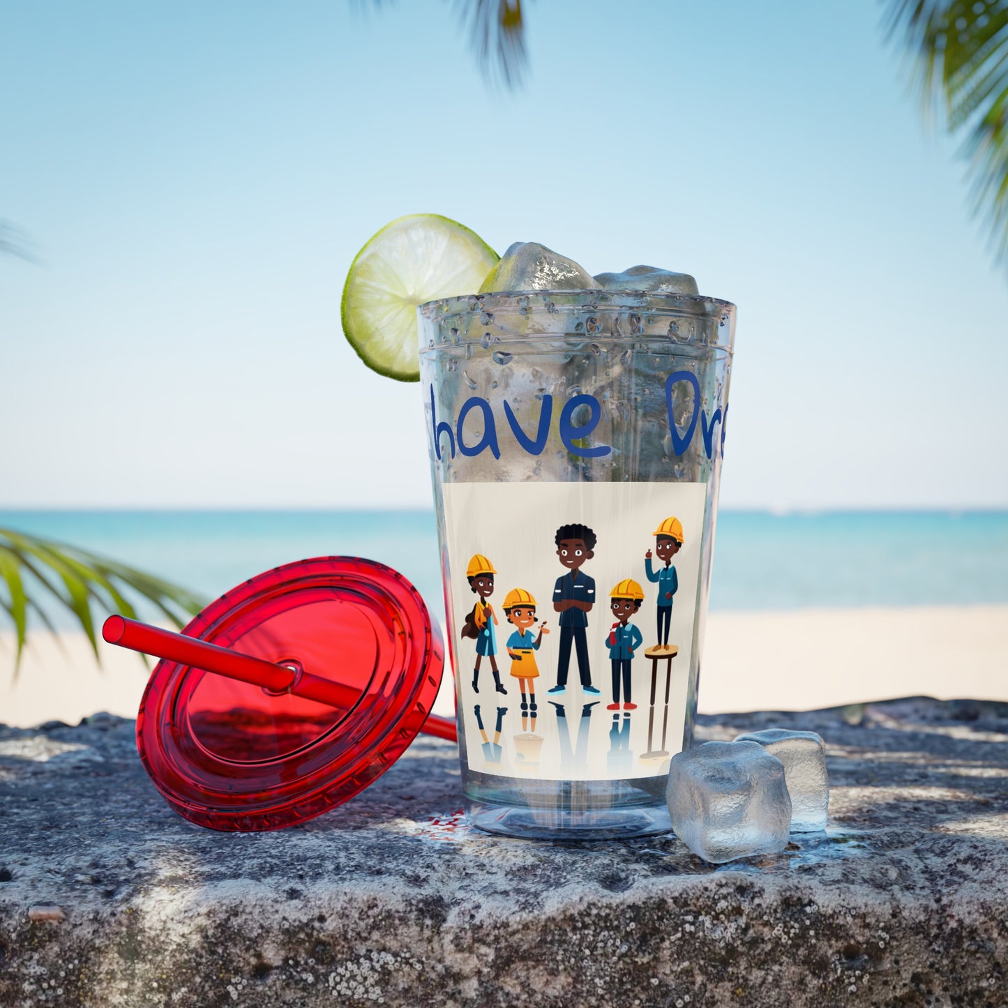 Sunsplash Tumbler with Straw, 16oz