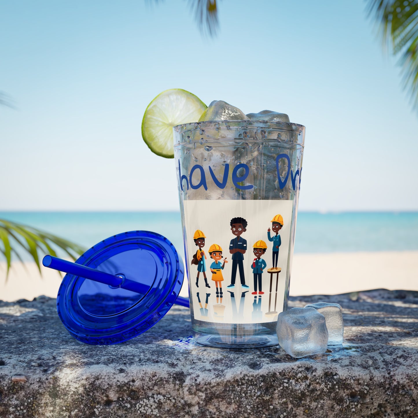 Sunsplash Tumbler with Straw, 16oz