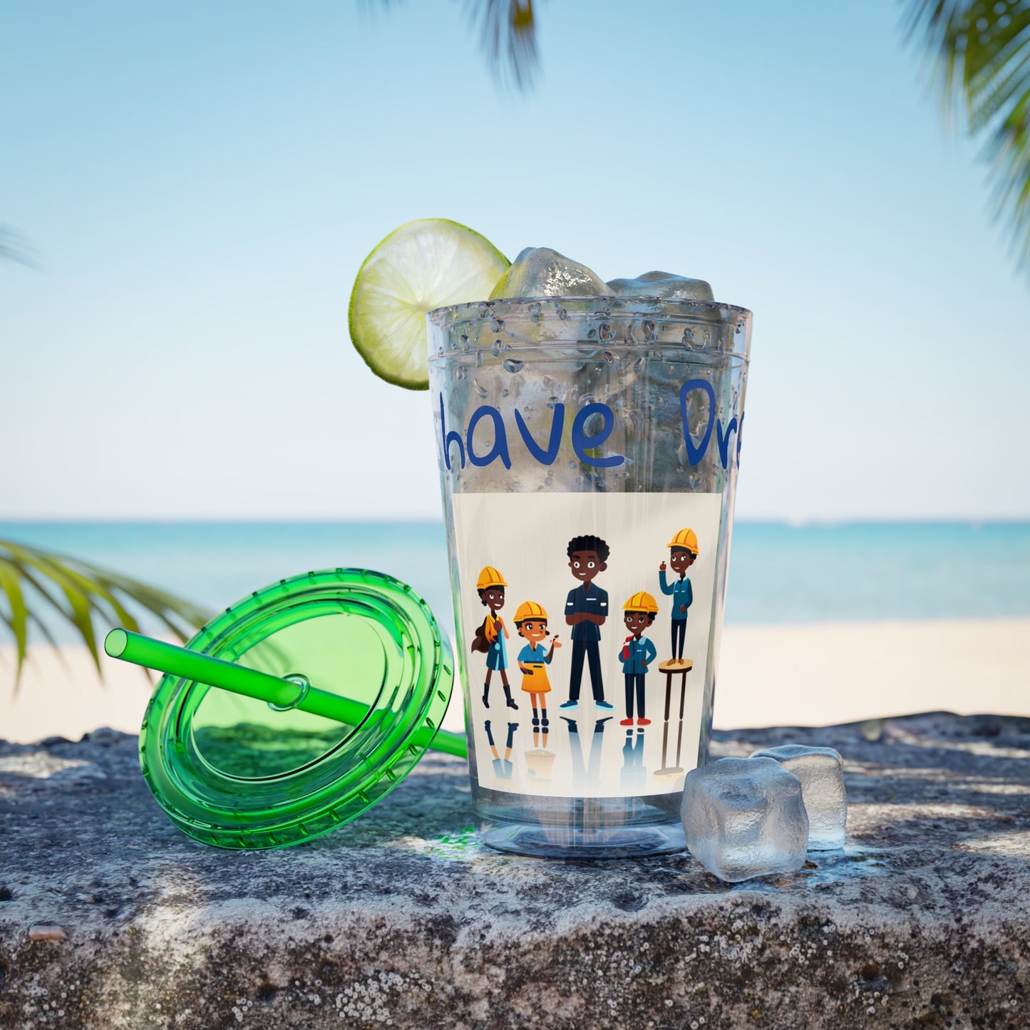 Sunsplash Tumbler with Straw, 16oz