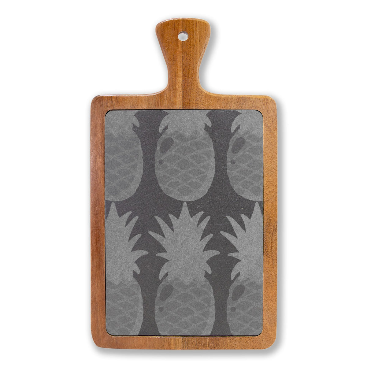 Engraved Pineapple Charcuterie Board with Cheese Knives