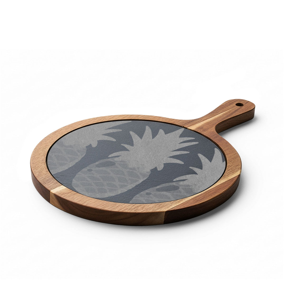Engraved Pineapple Charcuterie Board with Cheese Knives